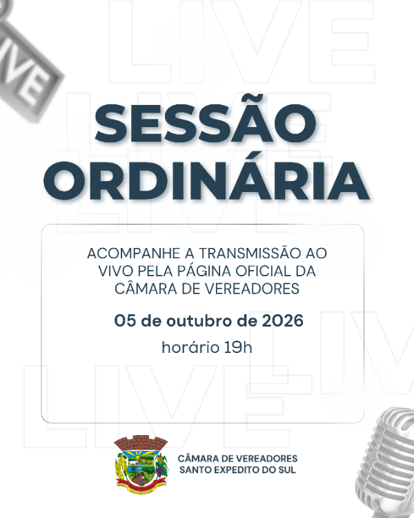 Encontro legislativo ocorre nesta segunda-feira às 19h